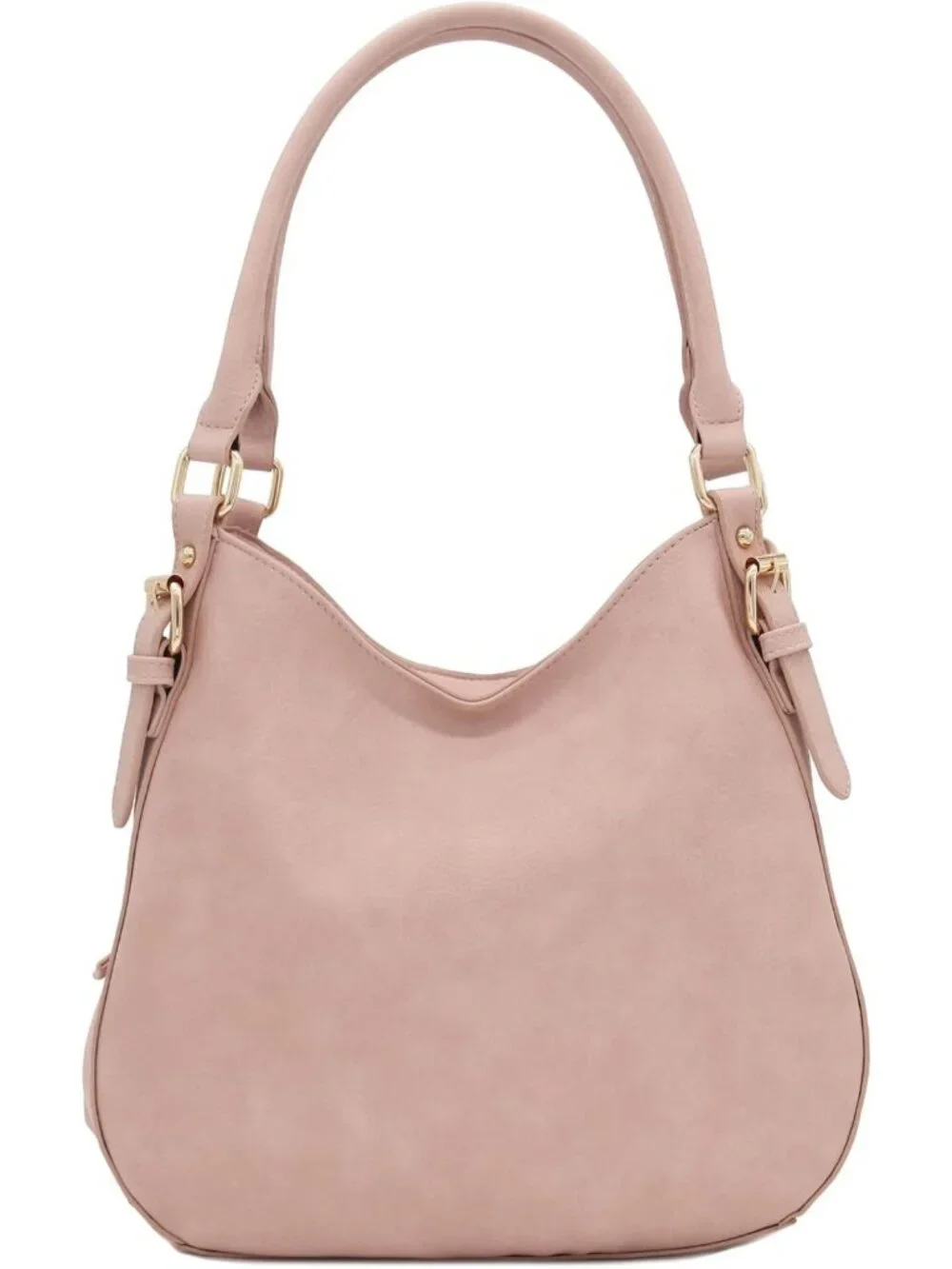 Stylish Lightweight Medium Hobo Bag - 3 Compartment Faux Leather Tote Handbag